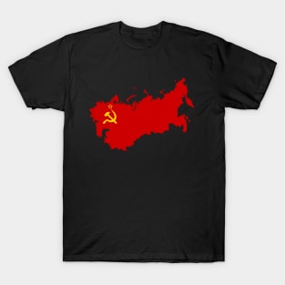 Soviet Union Flag Map T-Shirt